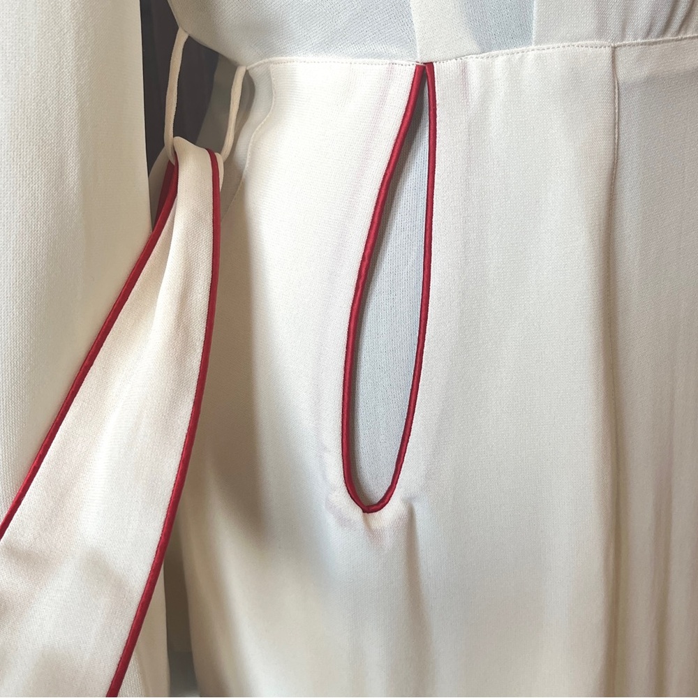 SOLD 1940s Robe Gown Vintage Bridal Wedding Night Luxurious Crepe Lingerie Tula - Picture 7 of 10